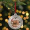 3.25" Silver-Plated Photo Frame Christmas Ornament with European Crystals